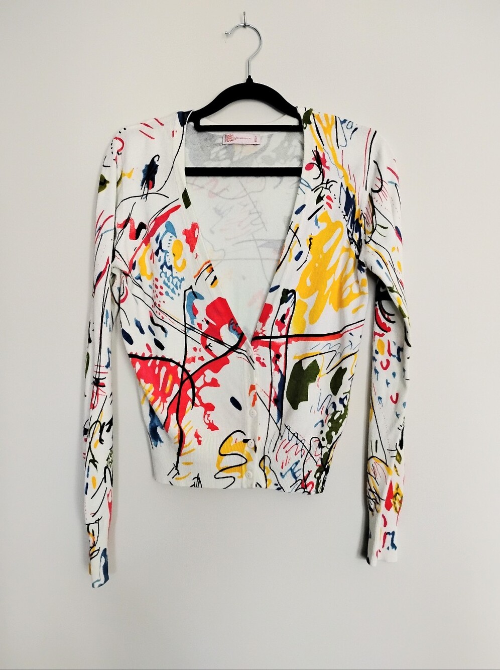 Retro Mod Abstract VTG VDP Club Via Delle Perle Gym Couture Italia Knit Sweater